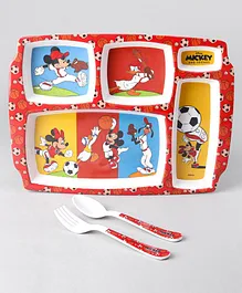 Mickey Mouse and Friends 5 Partition Plate - Multicolour