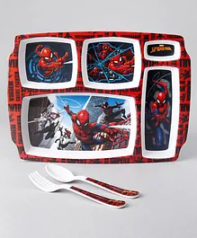 Spiderman 5 Partiton Plate - Multicolour