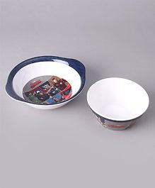 Marvel Avengers Big & Small Cone Bowls Blue Pack Of 2 - 350 ml 300 ml