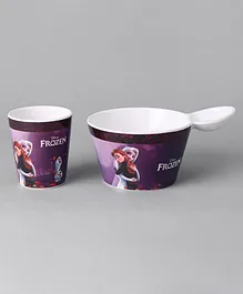 Disney Frozen Princess Fries Dip Bowl and Glass Multicolour - 550 & 250 ml