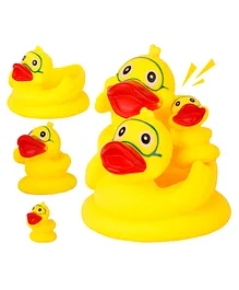 Fiddlerz Duck Family Chu Chu Sound Baby Bathing Toys Pack of 3 - Yellow