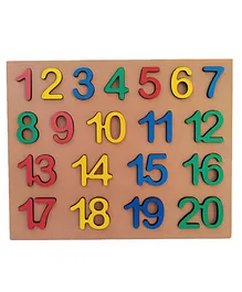 Gyanotoy English Number Board Multicolour - 21 Pieces 