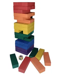 GYANOTOY Wooden Tumbling Tower Game Multicolor - 48 Pieces