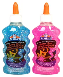Elmers Glitter Glue Bottles Blue Pink Pack of 2 - 354 ml 