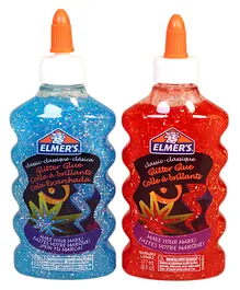 Elmers Glitter Glue Bottles Blue & Red Pack of 2 - 354 ml