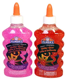 Elmer's Glitter Glue Bottles Pink & Red Pack of 2 - 360 ml