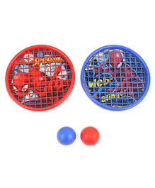 Spider Man Mini Fun Shot Hand Tennis With Balls - Blue Red
