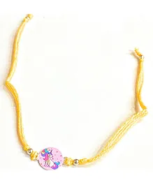 DARSHRAJ Jewels 925 Sterling Silver Unicron Thread Rakhi- Single Piece of Rakhi Bracelet-  Yellow