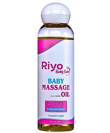 Riyo Baby Care Massage Oil With Olive & Sweet Almond Oil & Vitamin  E - 100 ml