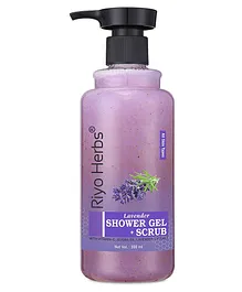 Riyo Herbs Body Wash & Scrub Shower Gel With Lavender Flower - 300 ml