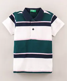 UCB Half Sleeves Stripes Tshirt - Green