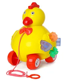 Toyzone Hen Pull Along Baby Toy  - Yellow 