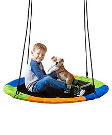 REZNOR Rainbow Round Indoor & Outdoor Mat Swing - Multicolour