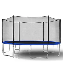 Reznor 14 Feet Heavy Duty Jumping Mat Indoor Outdoor Trampoline With Enclosure Net & Spring Cover Padding For Kids