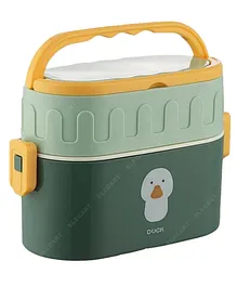 Elecart Double Decker Kids Lunch Box Set with Spoon 950 ml (Colour May Vary)