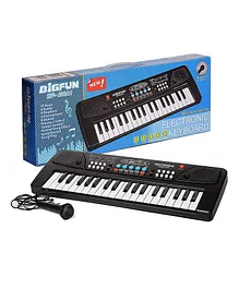 AKN TOYS Kids Piano Keyboard Portable Electronic for Beginners with Microphone 37 Keys Kid Musical Toys for Girls Boys- Black