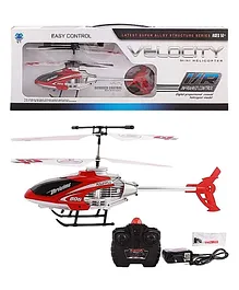 AKN TOYS Velocity Radio RC Remote Control Toy Charging Helicopter Toys With 3D Light Toys -  (Colour May Vary)