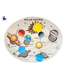 HNT Kids Wooden Solar System Learning Puzzle Multicolor - 14 Pieces