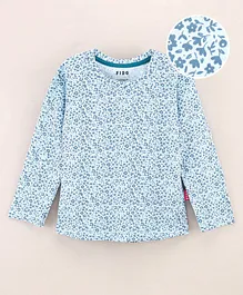 Fido Full Sleeves Tops Floral Print - Blue