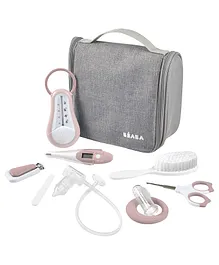 Beaba Hanging Toiletry Pouch With 9 Accessories - Pink