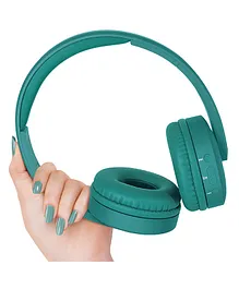 Fingers Beauté Wireless Bluetooth On-Ear Headset With Mic & FM Radio - Emerald Green