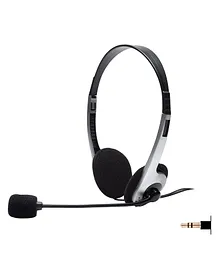 FINGERS H500 Wired Over Ear Headphones with 3.5 mm Golden Pin Connector & Mic - Black Slate Grey