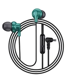 Fingers SoundBoss Wired in Ear Earphone with Mic - Emerald Green