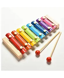 Kids Mandi Wooden Xylophone Glockenspiel Musical Toy With 2 Xylophone Mallets - Multicolor