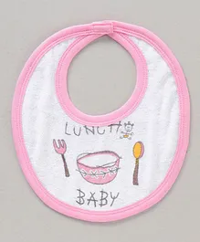 Child World Bibs and Hanky Lunch Baby Print - Pink