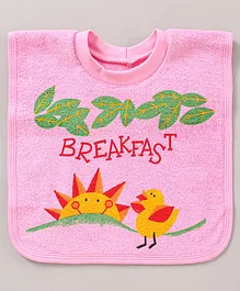 Child World Wearable Bibs and Hanky Text Print - Pink