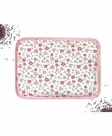 Abracadabra Head Shaping Mustard Seed Rai Pillow With Lavender Essentail Oil Vintage Floral Print - Pink
