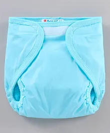 Child World Cloth Diaper With Velcro Solid Colour - Blue