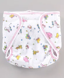 Child World Cloth Diaper With 2 Inserts Animal Print - Pink