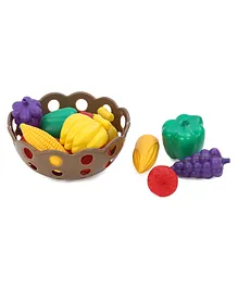 Speedage Play Fruit Basket  Set of 12 Pieces - (Colour May Vary)
