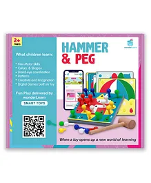 Wonder Learn Kids Peg and Motor Skill Development Hammer Toy - Multicolor