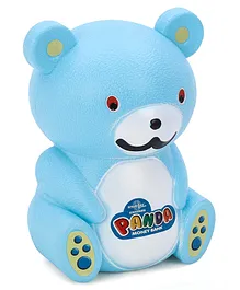 Speedage Bear Shaped Money Bank With Keys - Blue & White (Color May Vary)