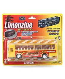 Speedage Limouzine Pull Back Bus Model - Yellow