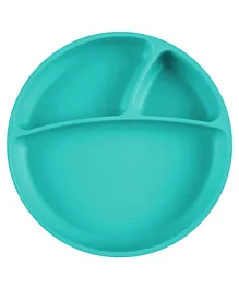 MinikOiOi Portions Suction Plate - Aqua Green