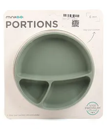 MinikOiOi Portions Suction Plate - River Green