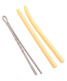 MinikOiOi Silicon Straws Brush - Mellow Yellow 