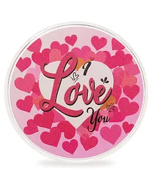 Osasbazaar Pure Silver Coin for I Love You Gift I Love You Silver Coin 99% Pure BIS Hallmarked - Pink