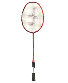 Yonex Pro Graphite Badminton Racket with Full Cover - Red & Orange