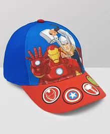 Kidsville Marvels Iron Man & Logo Placement Printed Cap - Red