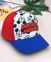 Kidsville Mickey & Friends Mickey Mouse & Text Placement Printed Cap - Red