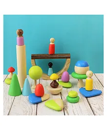 Shumee Play Set With Peg Dolls - 24 Pieces