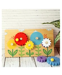 Shumee Flower Garden Wooden Gear Toy - Multicolor