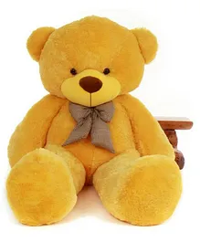 Frantic Premium Soft Toy Yellow Teddy bear for Kids - Height 105 cm