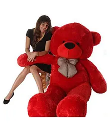 Frantic Premium Soft Toy Red Teddy bear for Kids - 135 cm