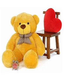 Frantic Premium Soft Toy Yellow Teddy bear for Kids - 135 cm
