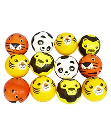 Asera Soft Foam Sponge Balls Animal Cartoon Prints Pack of 12 - Multicolor